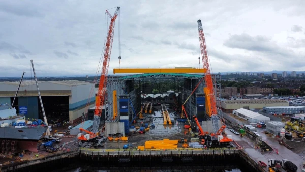 6 Main Crane Beam Installation 2 x LG 1750 2